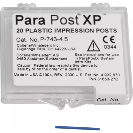 Parapost Xp Tenons  Impression  1.00 Yellow 2 20pc
